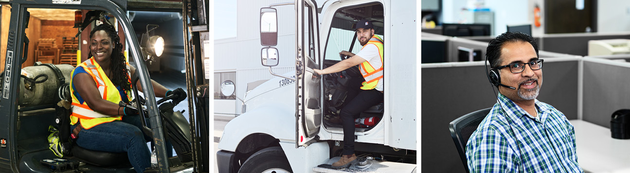 People from diverse backgrounds and cultures working and operating Day & Ross's equipment